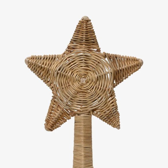 McGee & Co Natural Rattan Star Tree Topper - Holiday Decor, Christmas 2024 - Picture 1 of 4